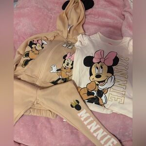 Minnie Mouse Hoodie and Jogger Set- 4 piece set